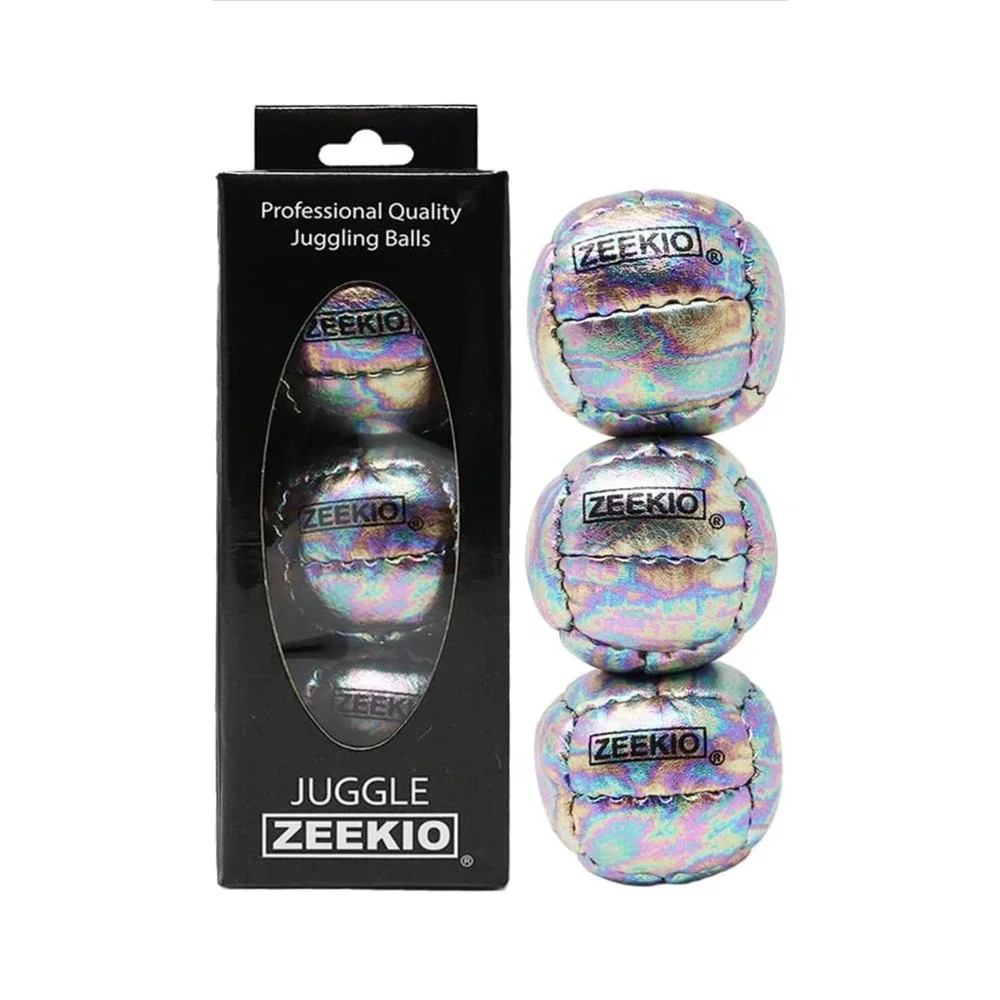 Zeekio Juggling Balls 3 Pack Color Metallic Cosmo Leather Professional New